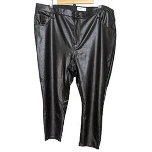 Abercrombie & Fitch The Skinny High Rise Faux Leather Pants Short Inseam